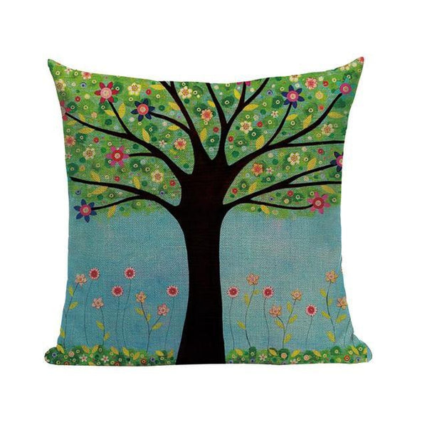 Vintage Flower Tree Blossom Art Pillow Cases-Tiptophomedecor