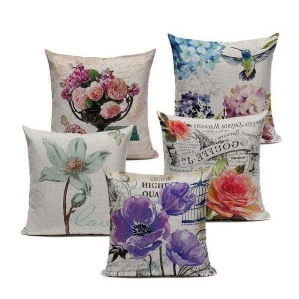 Vintage Flowers Cushion Covers Tiptophomedecor