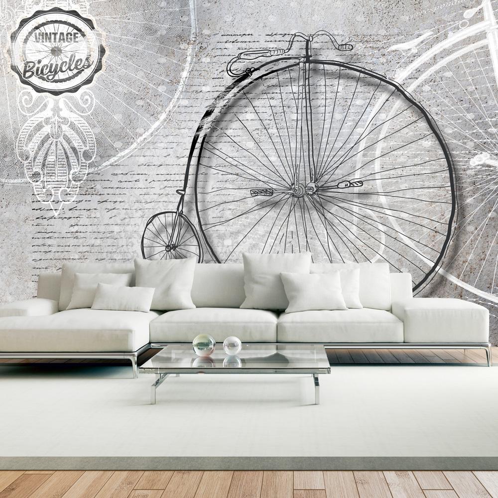 Wall mural - Vintage bicycles - black and white-TipTopHomeDecor