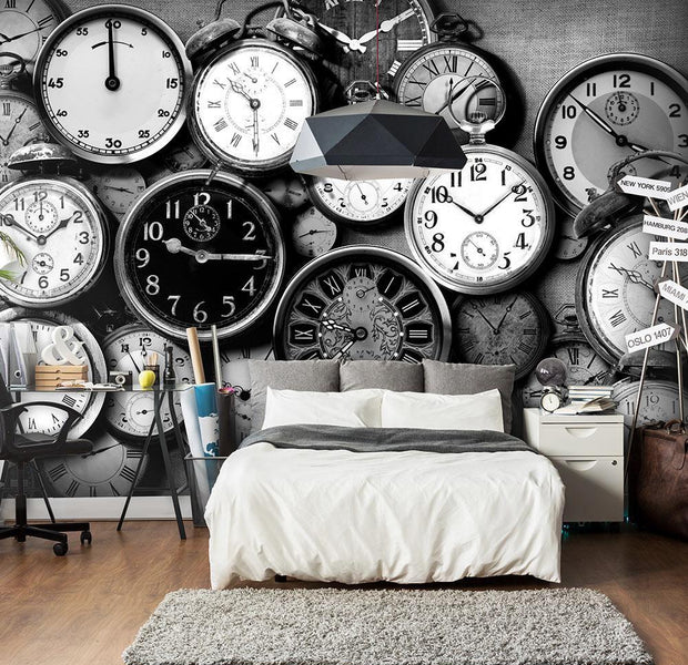 Wall mural - Retro Clocks-TipTopHomeDecor