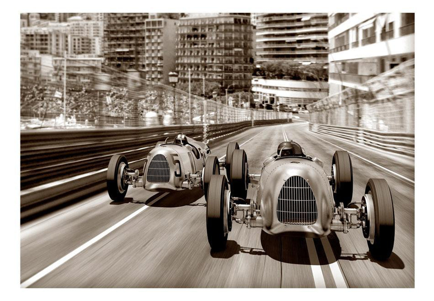 Vintage Wall Mural - Formula 1 In The Old Days 02-Tiptophomedecor