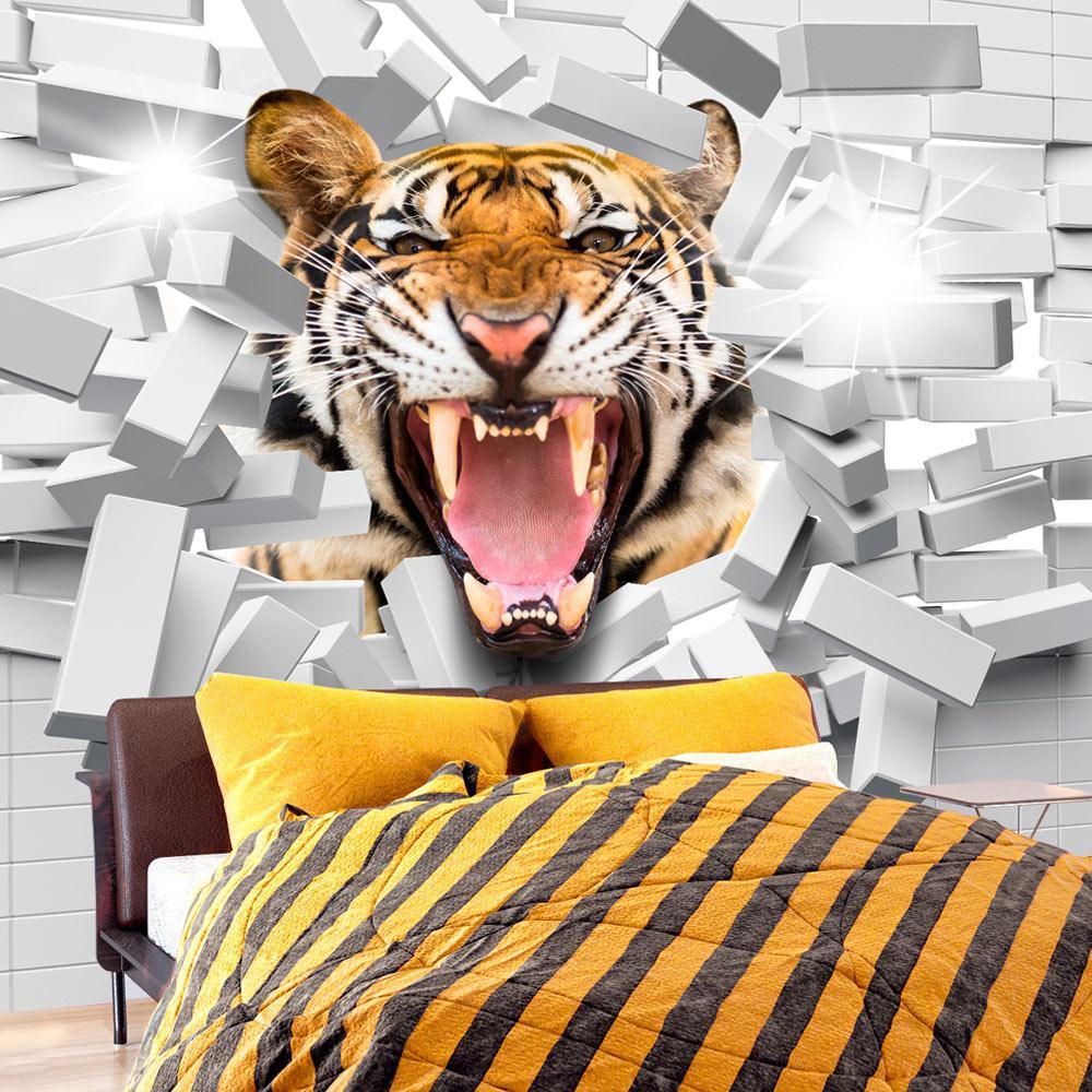 Wall mural - Tiger Jump-TipTopHomeDecor