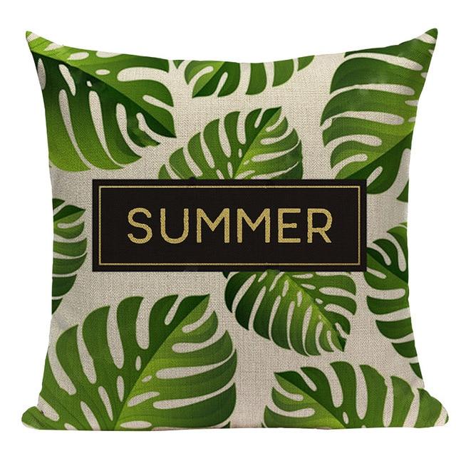 Watercolor Leaves Botanical Green Plant Cushion Covers-TipTopHomeDecor