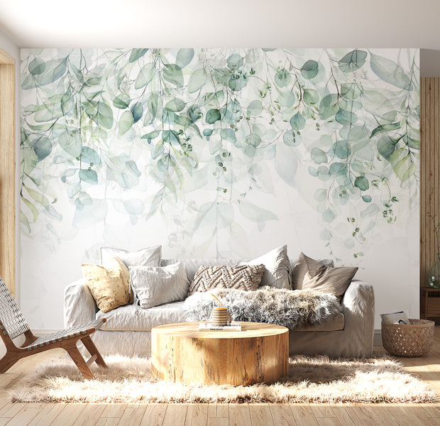 Peel & Stick Botanical Wall Mural - Gentle Touch Of Nature - Removable Wall Decals