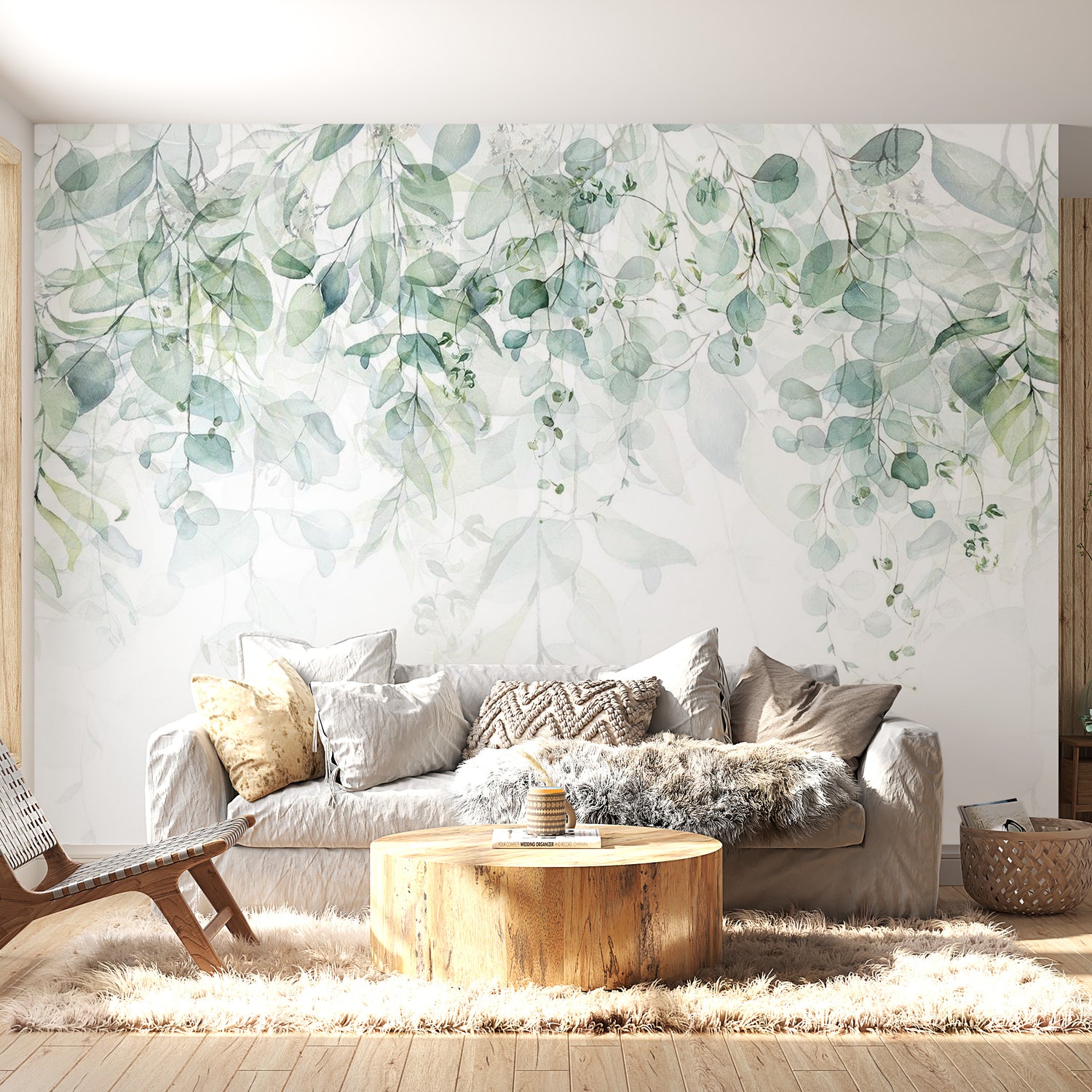 Peel & Stick Botanical Wall Mural - Gentle Touch Of Nature - Removable Wall Decals