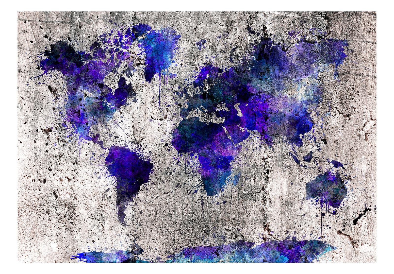 Wall mural - World Map: Ink Blots-TipTopHomeDecor