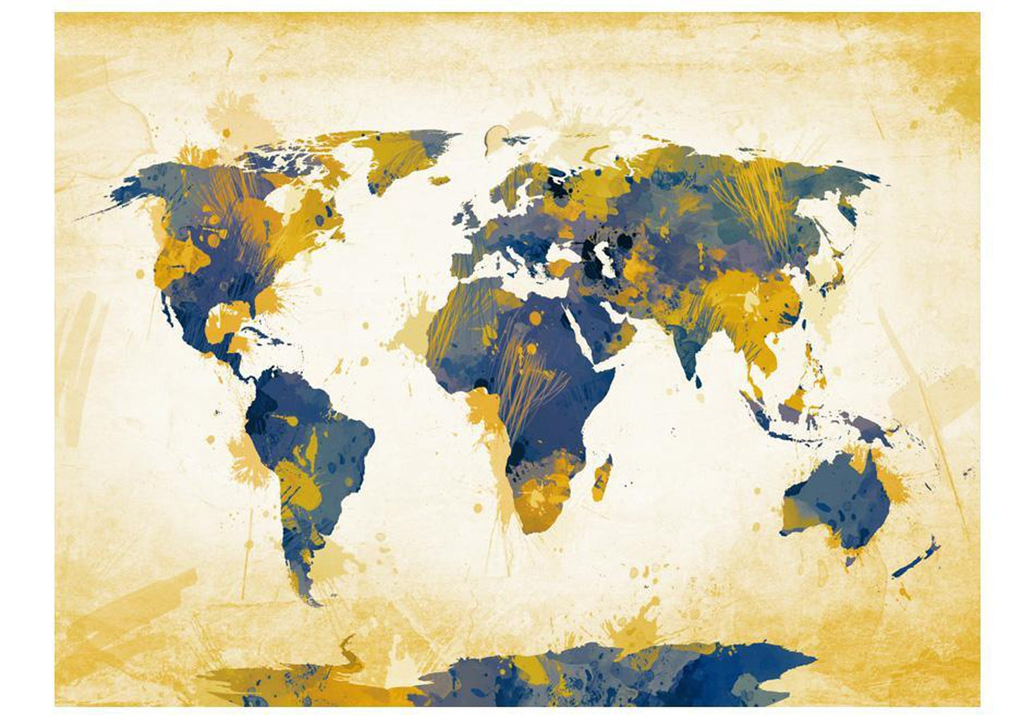 Wall mural - Map of the World - Sun and sky-TipTopHomeDecor