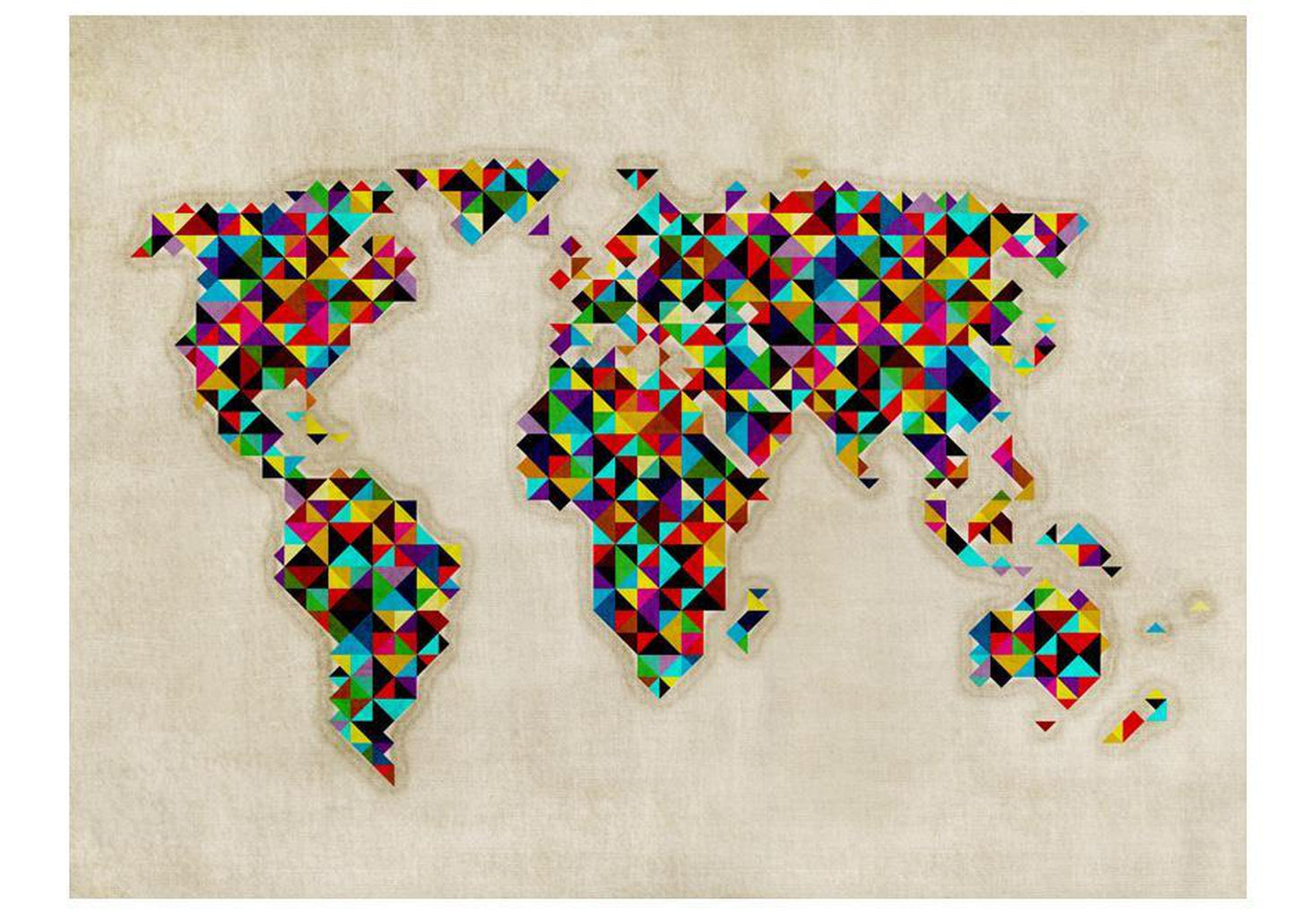 Wall mural - World Map - a kaleidoscope of colors-TipTopHomeDecor