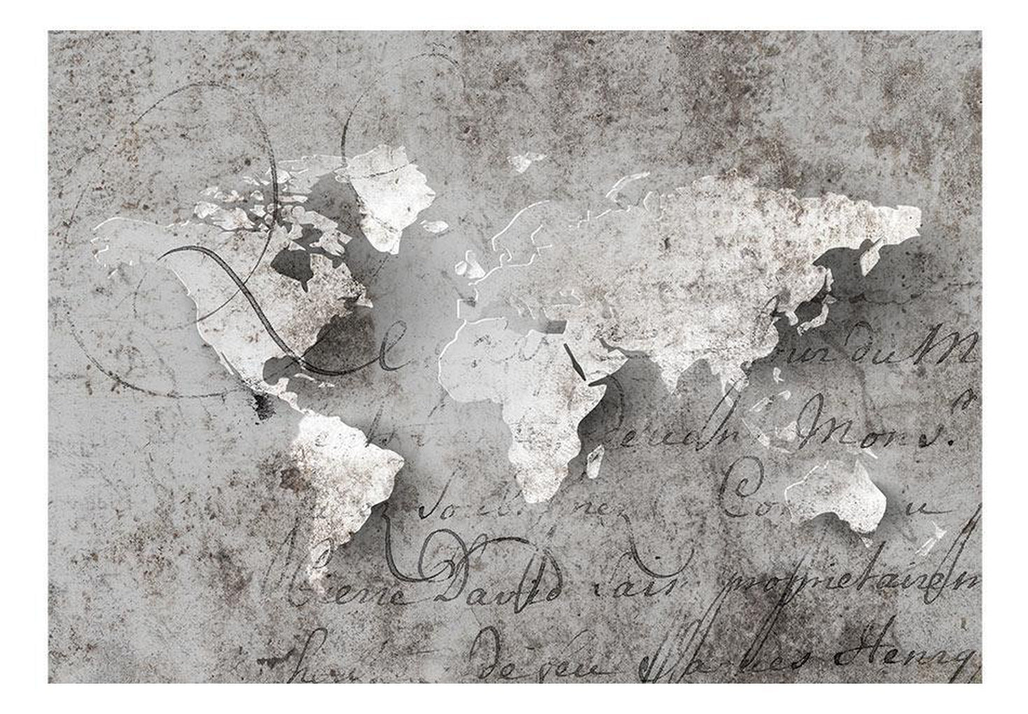 Wall mural - Map and letter-TipTopHomeDecor