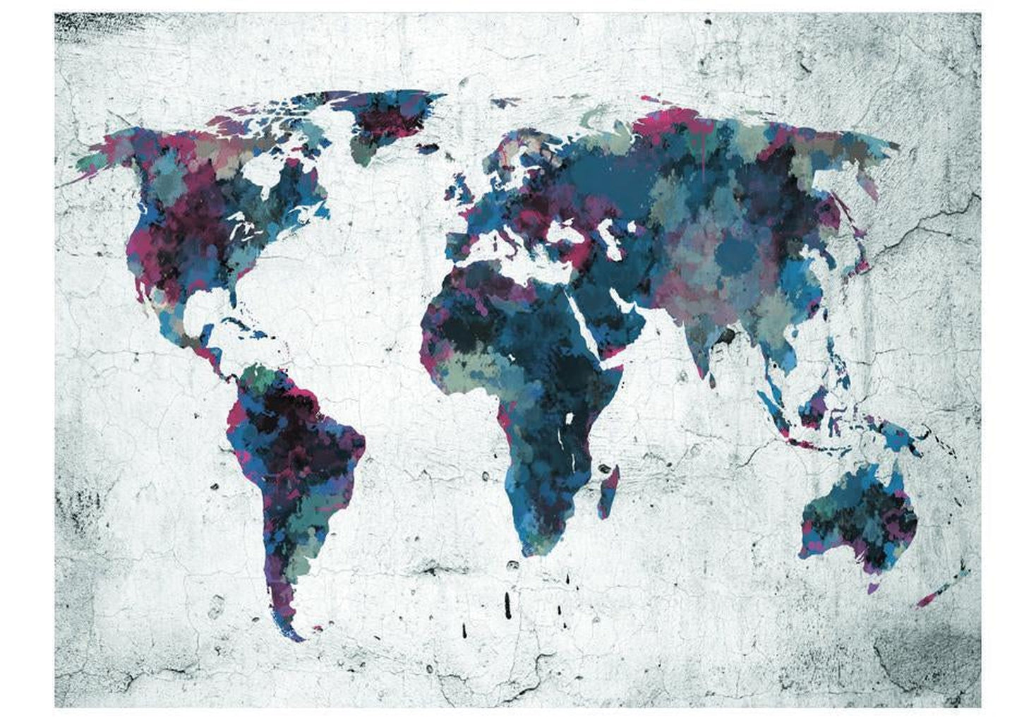 Wall mural - World map on the wall-TipTopHomeDecor
