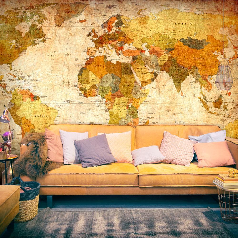 World Map Wall Mural - Old World Map 02-Tiptophomedecor