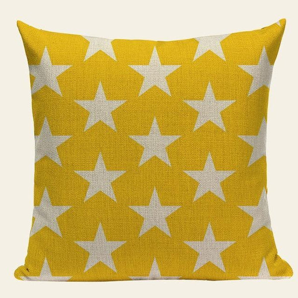Yellow Grey Blue Geometric Nordic Throw Pillow Cases Cushion Covers-Tiptophomedecor
