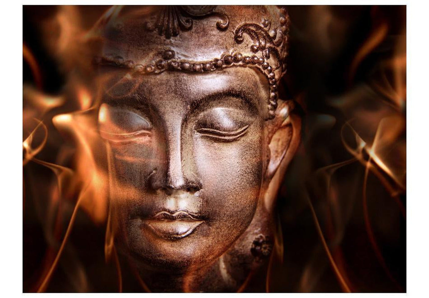 Wall mural - Buddha. Fire of meditation.-TipTopHomeDecor